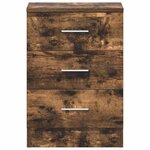 vidaXL Tables de chevet 2 Pièces Chêne fumé 38x35x56 cm Bois d'ingénierie