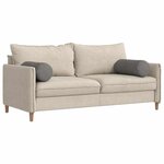 vidaXL Coussins d'accent 2 Pièces Gris clair Ø 25 x 70 cm