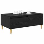 vidaXL Table basse Chêne noir 90 x 50 x 35 cm Bois d'ingénierie