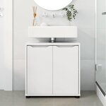 vidaXL Armoire de lavabo de salle de bain Blanc 60 x 30 x 60 cm