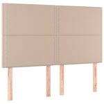 vidaXL Sommier à lattes de lit avec matelas LED Cappuccino 140x200 cm