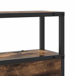 vidaXL Tête de lit de rangement Chêne fumé 80 cm Bois d'ingénierie