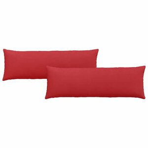 vidaXL Coussins de canapé 2 Pièces Rouge 120 x 40 cm tissu
