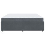 vidaXL Cadre de lit avec matelas Gris foncé 200 x 200 cm tissu