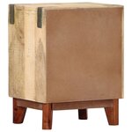 vidaXL Table de chevet 40 x 30 x 52 cm Bois de manguier massif brut
