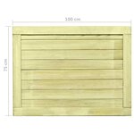 vidaXL Portail de jardin Bois de pin imprégné 75x100 cm