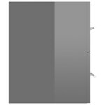 vidaXL Ensemble de meubles de bain 2 Pièces Gris brillant Aggloméré