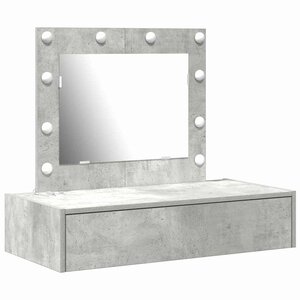 vidaXL Table de Toilette Gris 83 x 40 x 70 cm Bois d'ingénierie