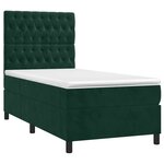 vidaXL Sommier à lattes de lit et matelas Vert foncé 80x200 cm Velours
