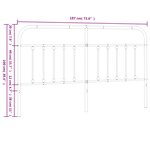 vidaXL Tête de lit métal noir 180 cm