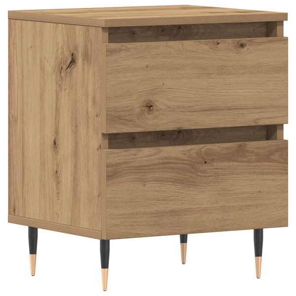 vidaXL Cabinet de chevet avec tiroir chêne artisanal 40 x 35 x 50 cm