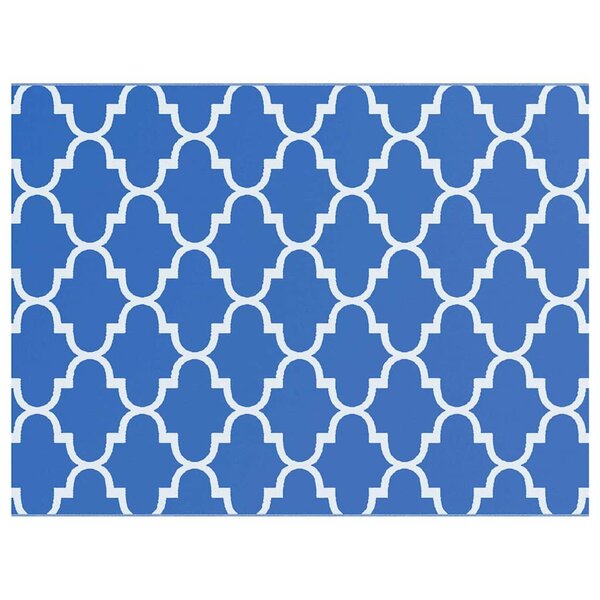 vidaXL Tapis d'extérieur ARAKIL Bleu et Blanc 400 × 300 cm