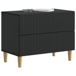 vidaXL Cabinet de chevet Noir 62 x 34 5 x 48 cm Bois d'ingénierie