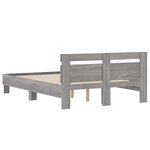 vidaXL Cadre de lit sans matelas sonoma gris 135x190 cm