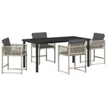 vidaXL Ensemble de salle à manger pour jardin 5 Pièces Gris clair