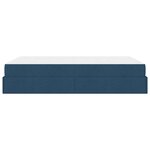 vidaXL Cadre de lit avec matelas avec matelas 2 Pièces Bleu tissu