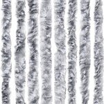 vidaXL Moustiquaire Blanc et gris 100x220 cm Chenille