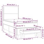 vidaXL Sommier à lattes de lit avec matelas Bleu foncé 90x200 cm