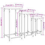vidaXL Tables d’appoint gigognes 3 Pièces noir bois d'ingénierie