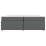 vidaXL Cadre de lit avec matelas Gris foncé 200 x 200 cm tissu