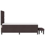 vidaXL Lit à ressorts avec matelas Marron foncé 90 x 190 cm tissu