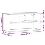 vidaXL Meuble TV chêne sonoma 80x31x39 5 cm bois d'ingénierie et métal