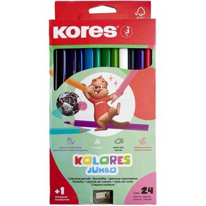 Crayon de couleur 'Kolores JUMBO'  étui carton de 24 KORES