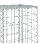 vidaXL Panier gabion avec couvercle 200x50x100 cm fer galvanisé