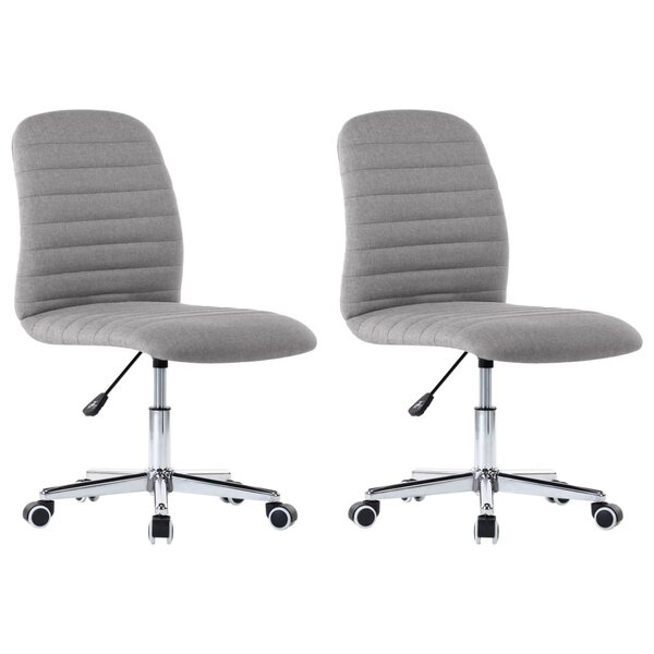 vidaXL Chaises à manger lot de 2 gris clair tissu