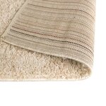 Vidaxl tapis à poils longs 140 x 200 cm beige