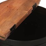 vidaXL Table basse noir 50x39 5 cm bois de récupération massif