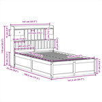 vidaXL Cadre de lit sans matelas 135x190 cm bois de pin massif