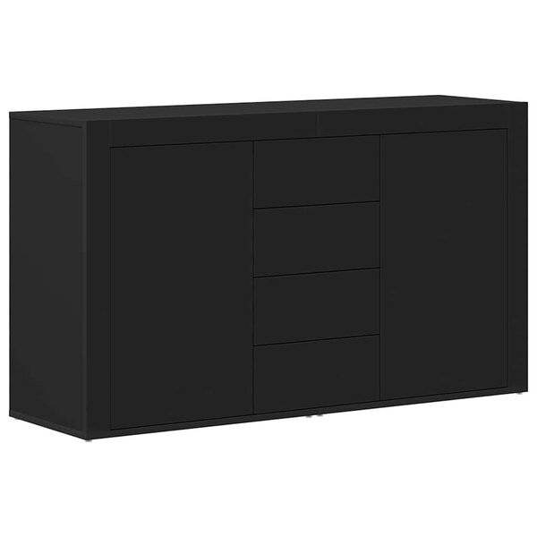 vidaXL Buffet avec tiroir Noir 120 x 36 x 69 cm Bois d'ingénierie