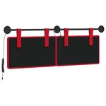 vidaXL Tête de lit suspendue Avec lumière LED Rouge Simili cuir