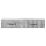 vidaXL Table d'appoint murale Gris béton 87 5 x 34 5 x 17 cm
