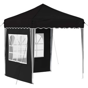 vidaXL Tente de fête pop-up 195 x 195 x 245 cm Noir Tissu Oxford