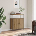vidaXL Buffet chêne artisanal 70x30x80 cm bois d'ingénierie