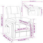 vidaXL Fauteuil inclinable électrique Rouge bordeaux Tissu