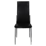 vidaXL Chaises à manger lot de 6 noir similicuir