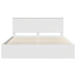 vidaXL Cadre de lit Blanc 180 x 200 cm Bois de pin massif