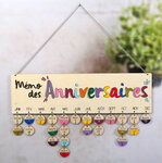 Calendrier mémo Anniversaire en Bois 400x12