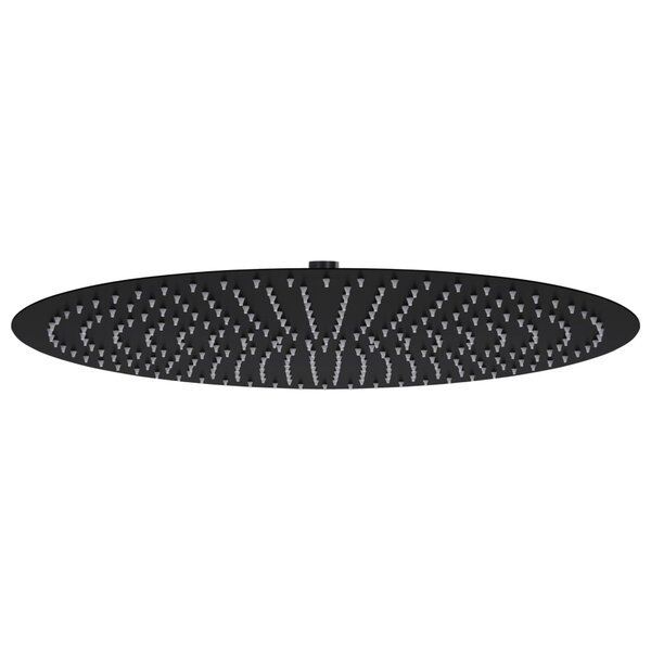 vidaXL Pomme de douche pluie Acier inoxydable 50 cm Ronde Noir
