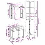 vidaXL Ensemble de mobilier de salle de bain 3 Pièces Bois Ancien