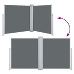 vidaXL Auvent latéral rétractable Anthracite 100 x 600 cm