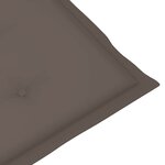 vidaXL Chaise longue d'extérieur repose-pied et coussin Acacia solide