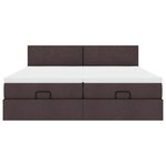 VidaXL Cadre de lit ottoman avec matelas marron foncé 180x200 cm tissu