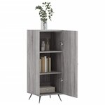 vidaXL Buffet Sonoma gris 34 5x34x90 cm Bois d'ingénierie