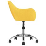 vidaXL Chaises pivotantes à manger lot de 4 jaune tissu