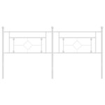 vidaXL Tête de lit métal blanc 180 cm