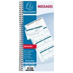 Carnet Spiralé 29 7x14 8cm - Messages Téléphones (4 À La Page) - 50 Feuilles Dupli Autocopiantes - Motif  - X 5 - Exacompta